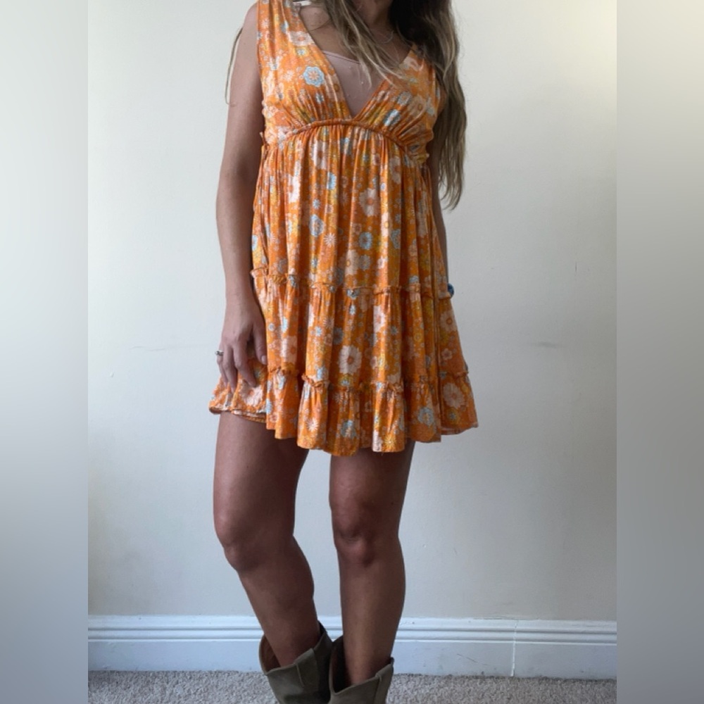 Cotton Candy Orange Floral Top/Dress 🧡🧡